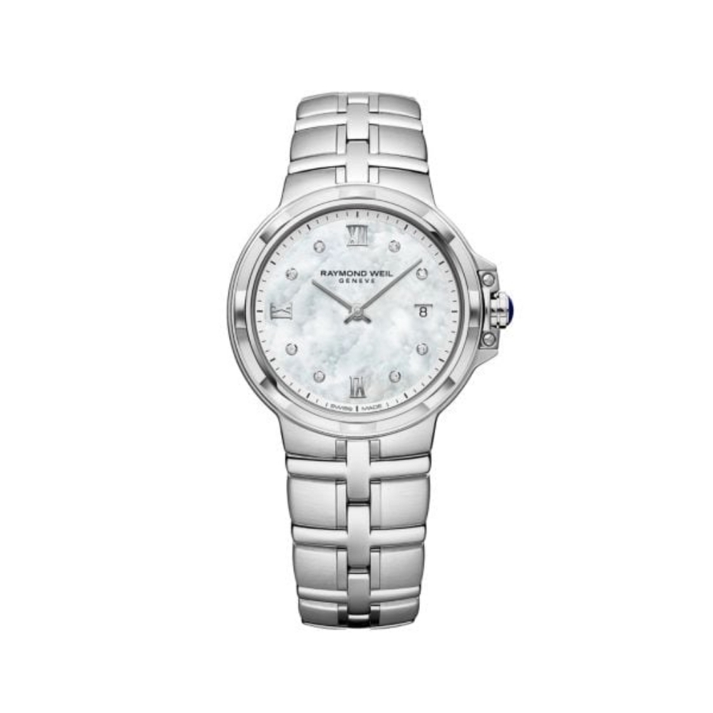 *BRAND NEW IN BOX* Raymond Weil Parsifal Diamond White Mother of Pearl Watch